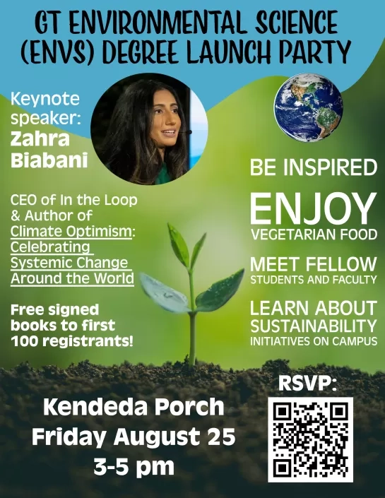 Environmental Science (ENVS) Undergraduate Degree Launch Event poster.
